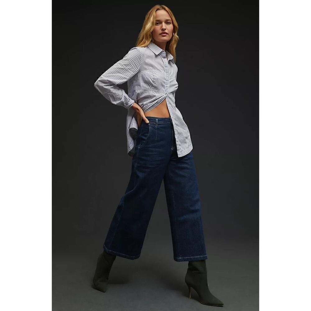 Anthropologie Closed Organic Cotton Leira High-Rise Wide-Leg Jeans